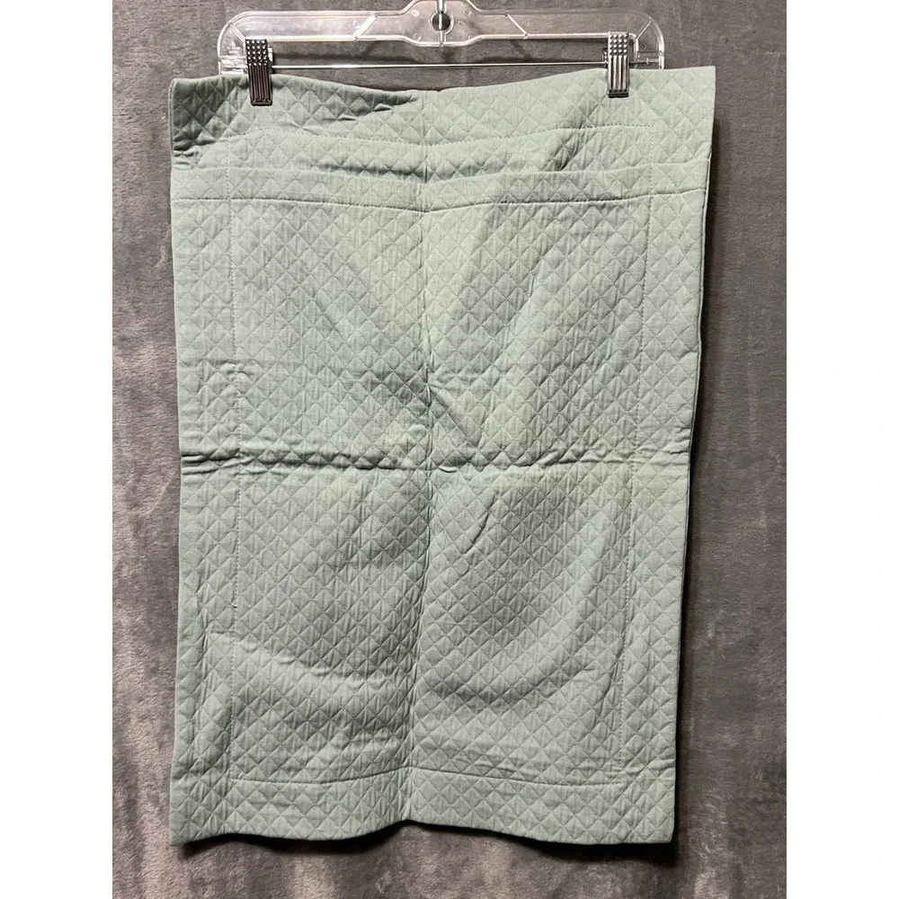 Restoration Hardware Set‎ 2 Quilted Pillow Shams Sage Green Cotton 17x25